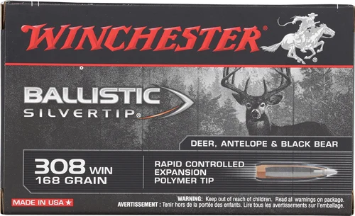 WINCHESTER SUPREME 308 WIN - 168GR SILVERTIP 20RD 10BX/CS - Image 2