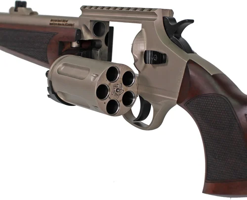 IVER JOHNSON 1000 410 3" 20" - REVOLVER SHOTGUN NICKEL WALNUT - Image 3