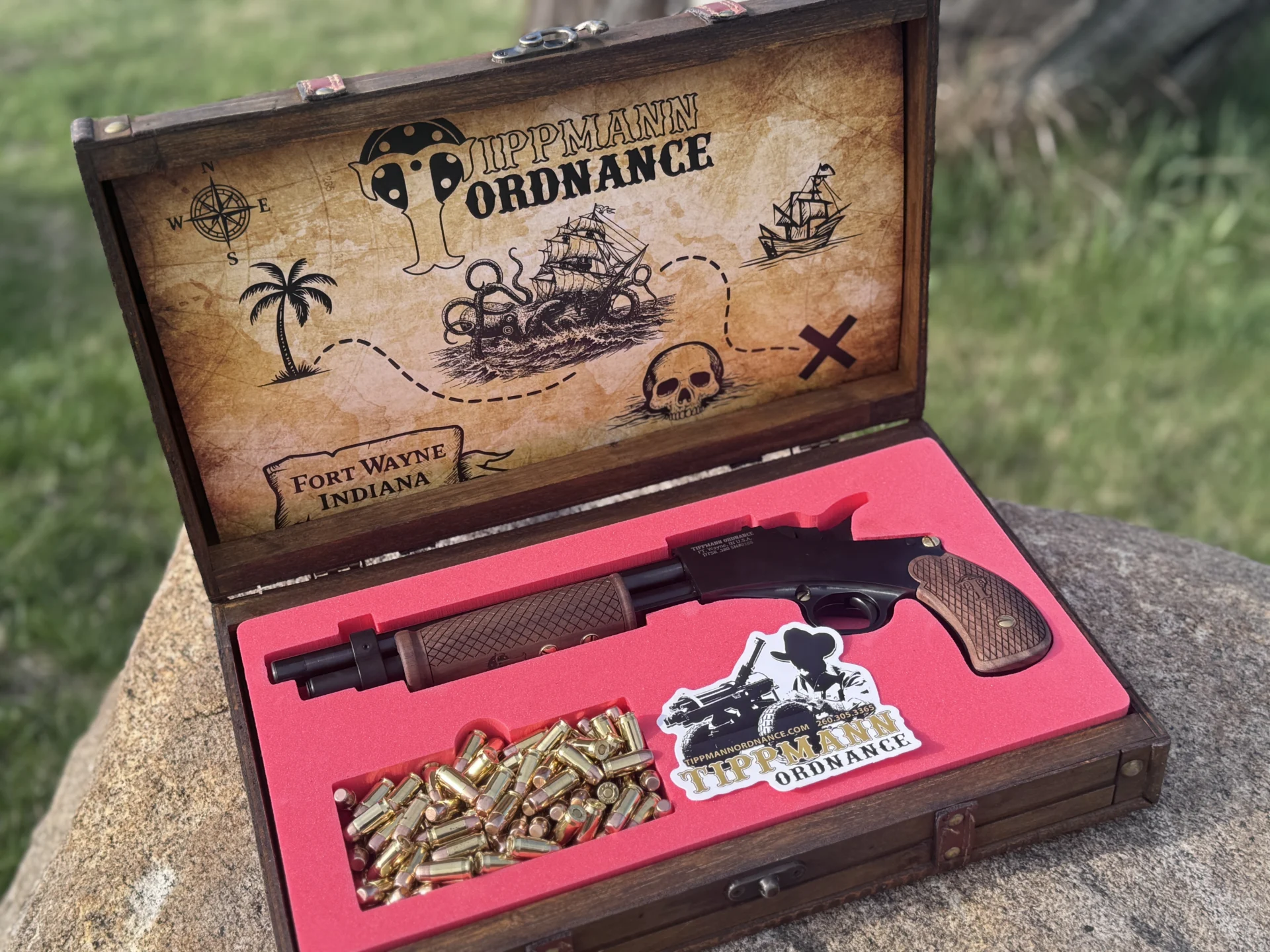 Tippmann Pirate Pistol Pump Action 380 ACP w/ Display Treasure Chest DTSR-1 - Image 3
