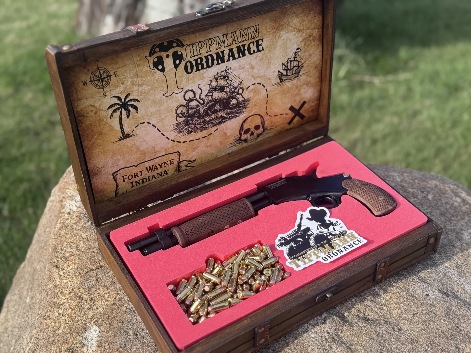 Tippmann Pirate Pistol Pump Action 380 ACP w/ Display Treasure Chest DTSR-1 - Image 2