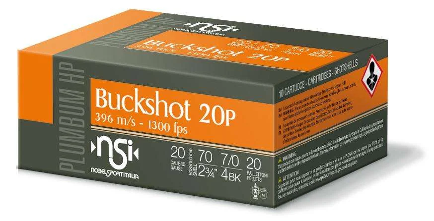 nobel-sport 20 Gauge BUCKSHOT – 10rd