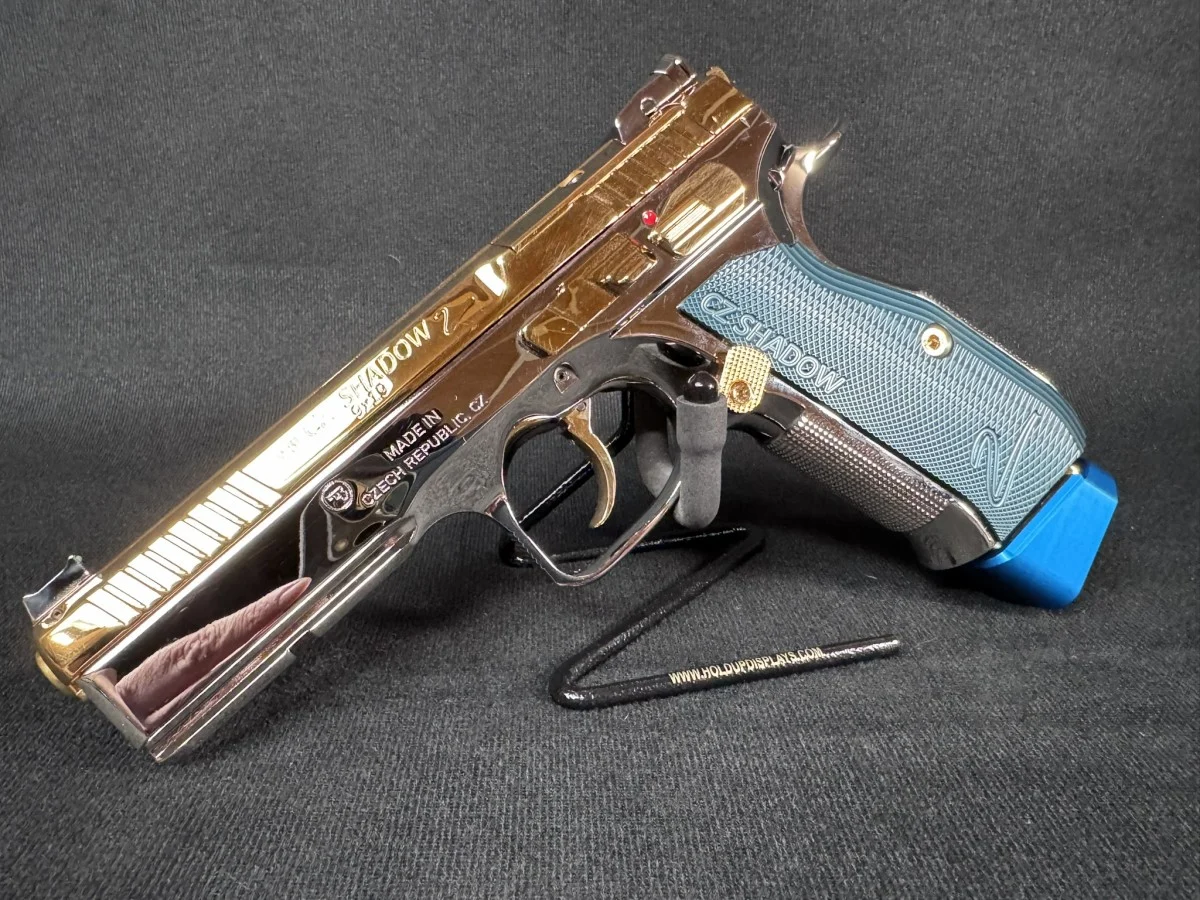 CZ Shadow 2 Blue Custom Nickel Plated with 24k Gold Accents 91257 - Image 8