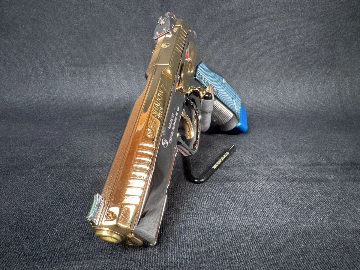 CZ Shadow 2 Blue Custom Nickel Plated with 24k Gold Accents 91257 - Image 7