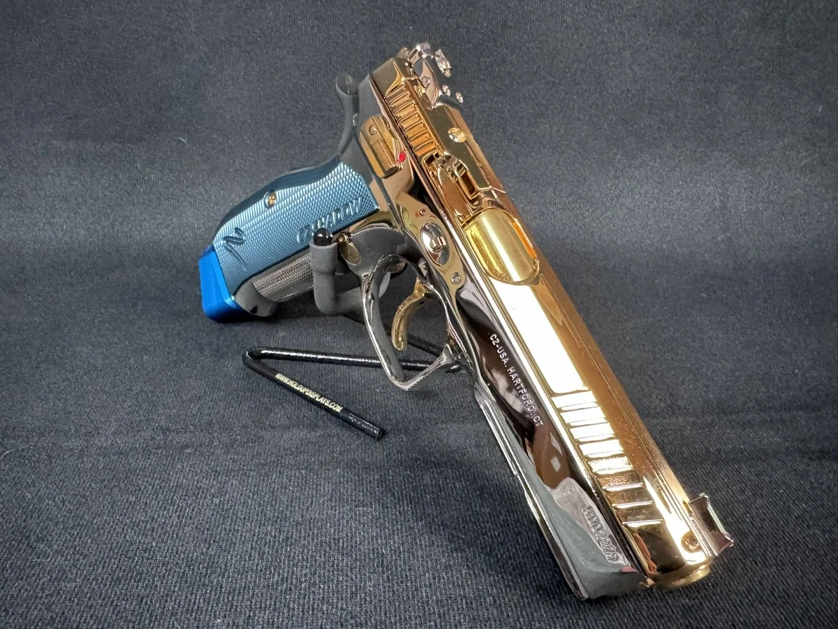 CZ Shadow 2 Blue Custom Nickel Plated with 24k Gold Accents 91257 - Image 5